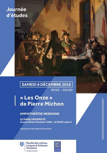 Affiche Journée d'études "les onze" de Pierre Michon